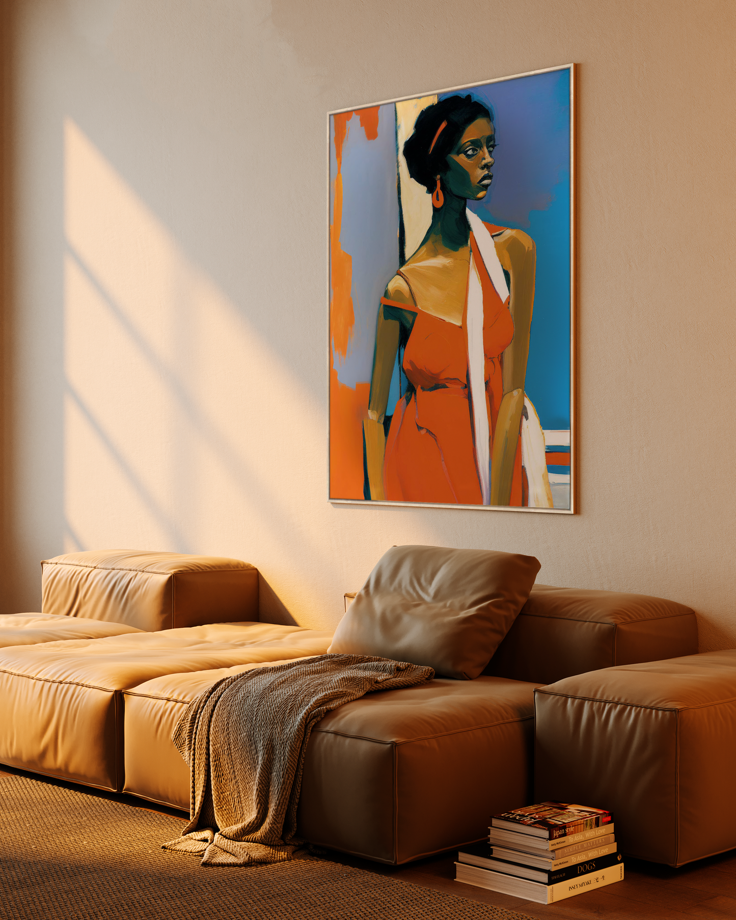 Radiant Serenity Wall Art in Tangerine